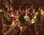 Jacob Jordaens Bean Feast oil